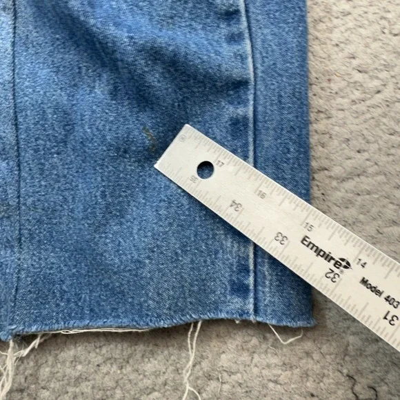 VINTAGE Pointer Brand Overalls Men 46x21 Blue Workwear Cut Hem USA